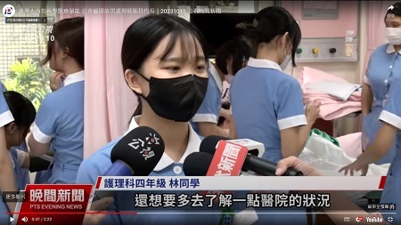 護理科同學侃侃而談，說明未來的規劃